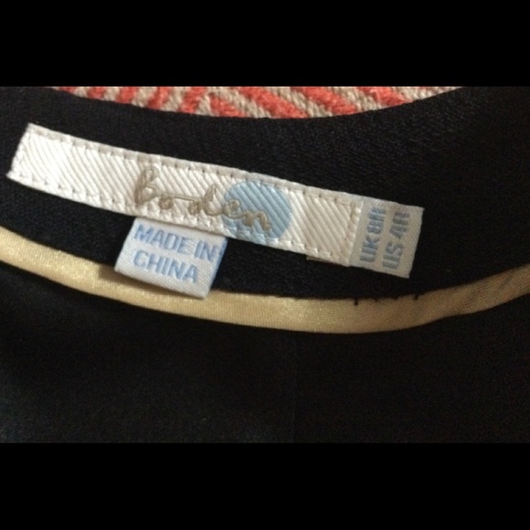 Boden black with white beading fit and flare dress - Picture 4 of 4